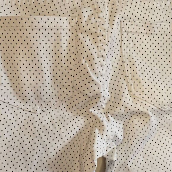 Andrea Jovine Polka Dot Skinny Jeans Women's Size 8 White Black Stretch Denim - Picture 15 of 15